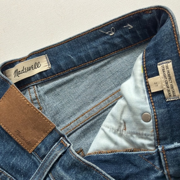 Madewell The Perfect Vintage Straight Crop Jean in Edendale Wash 27 - Picture 2 of 10